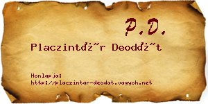 Placzintár Deodát névjegykártya